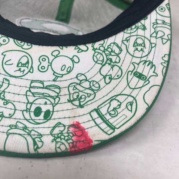 Nintendo Get A Life Green Trucker Hat Mens L 1-Up Mushroom Snapback - Picture 10 of 13